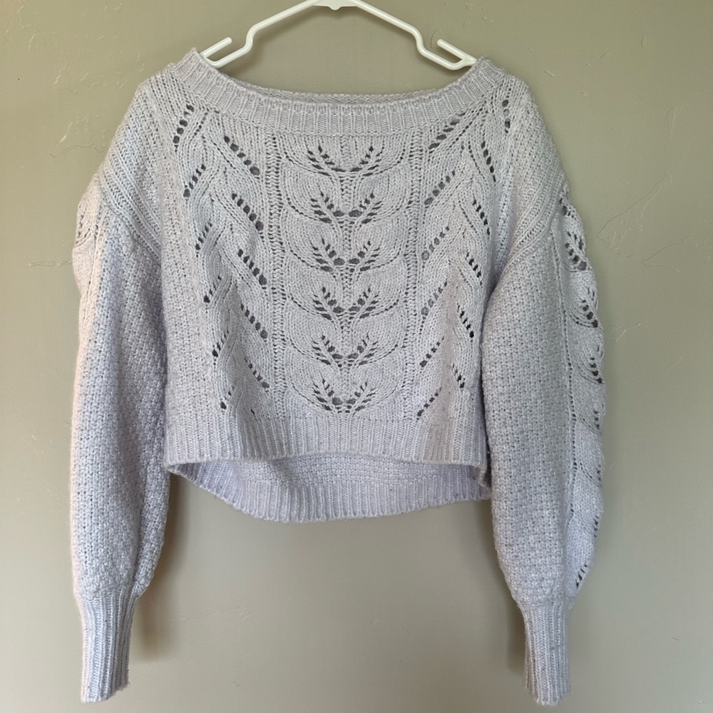 Victoria’s Secret light purple crop knit sweater
